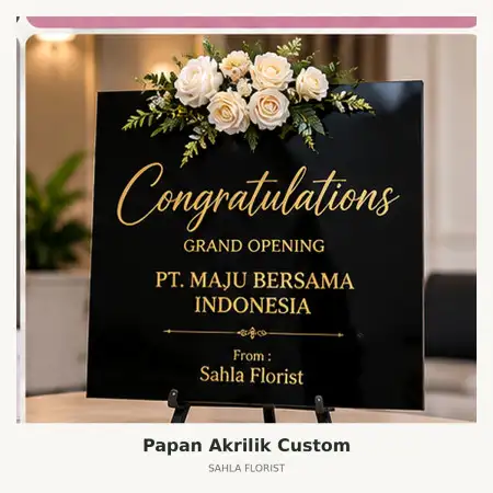 Papan Bunga Akrilik Balikpapan Baru